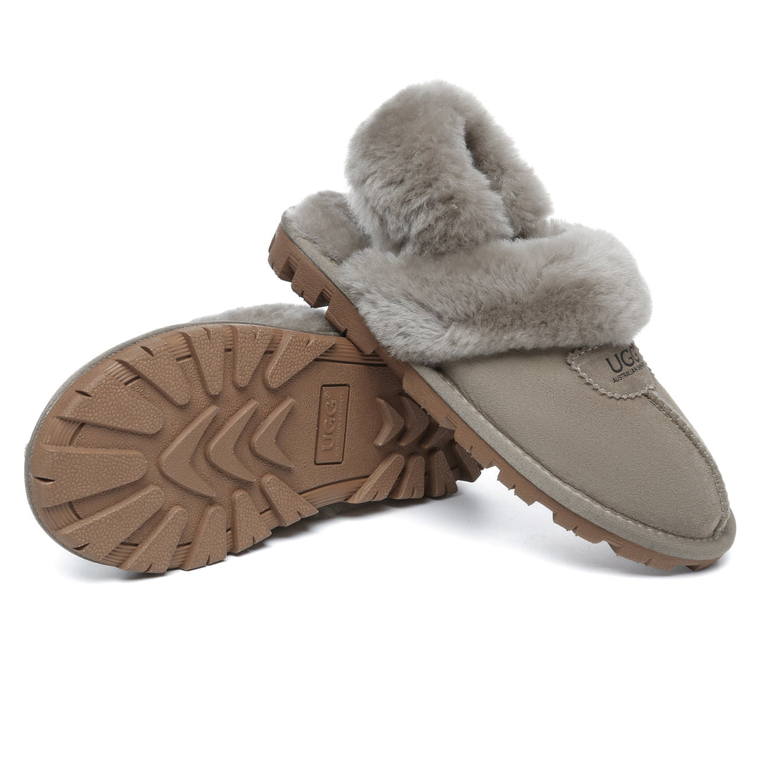 Removable Slingback Waffle Fluffy UGG Slippers - UGG Direct Online