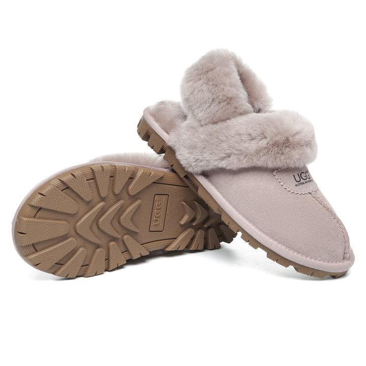 Removable Slingback Waffle Fluffy UGG Slippers - UGG Direct Online