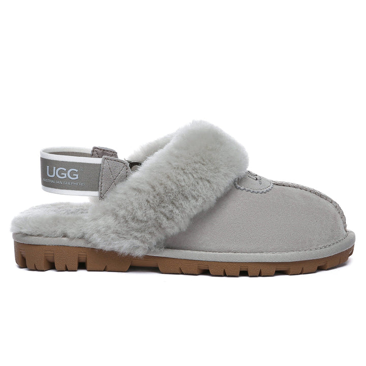 Removable Slingback Waffle Fluffy UGG Slippers - UGG Direct Online