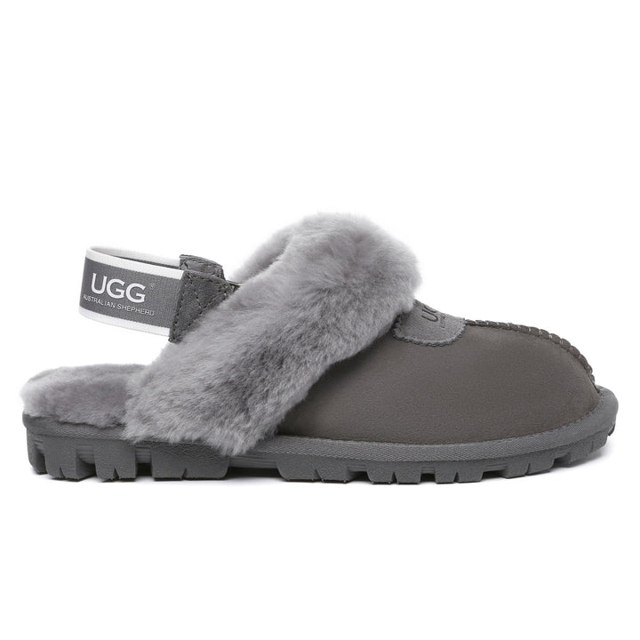Removable Slingback Waffle Fluffy UGG Slippers - UGG Direct Online