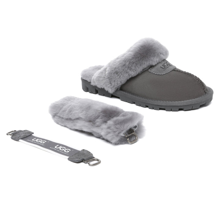 Removable Slingback Waffle Fluffy UGG Slippers - UGG Direct Online