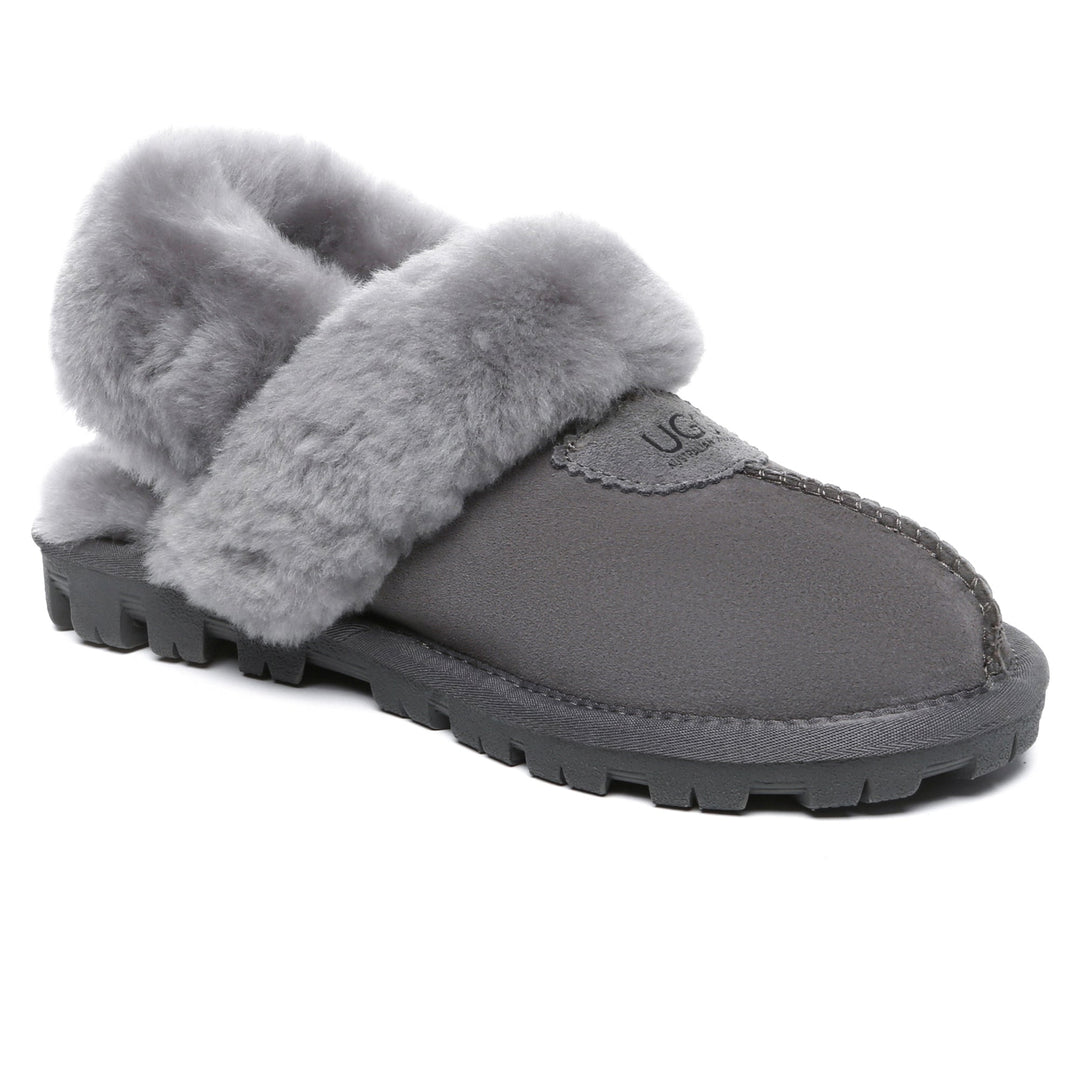Removable Slingback Waffle Fluffy UGG Slippers - UGG Direct Online