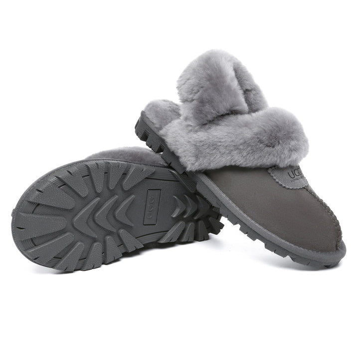 Removable Slingback Waffle Fluffy UGG Slippers - UGG Direct Online