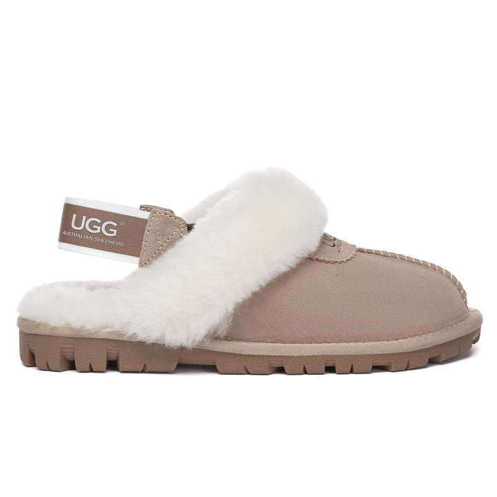 Removable Slingback Waffle Fluffy UGG Slippers - UGG Direct Online