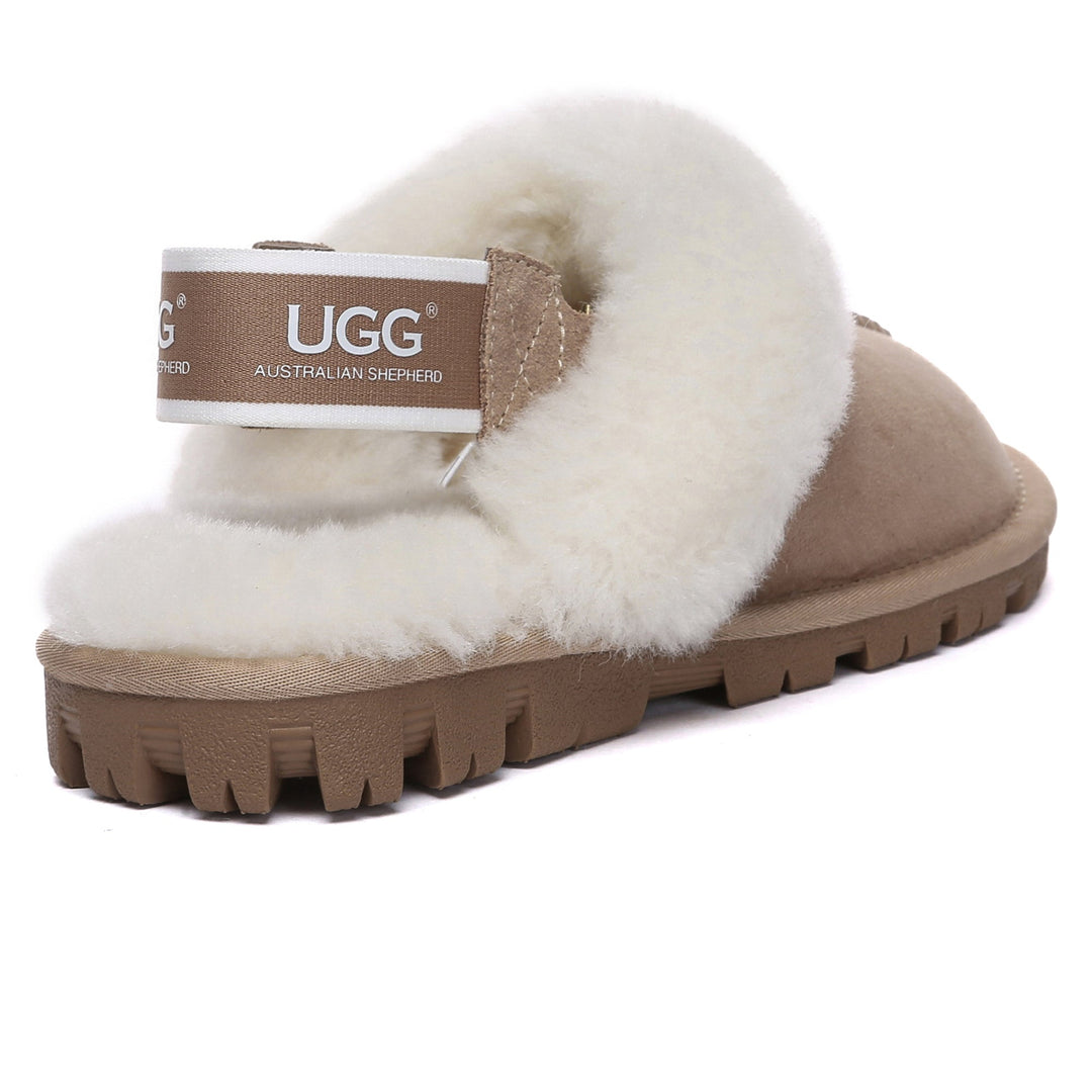 Removable Slingback Waffle Fluffy UGG Slippers - UGG Direct Online