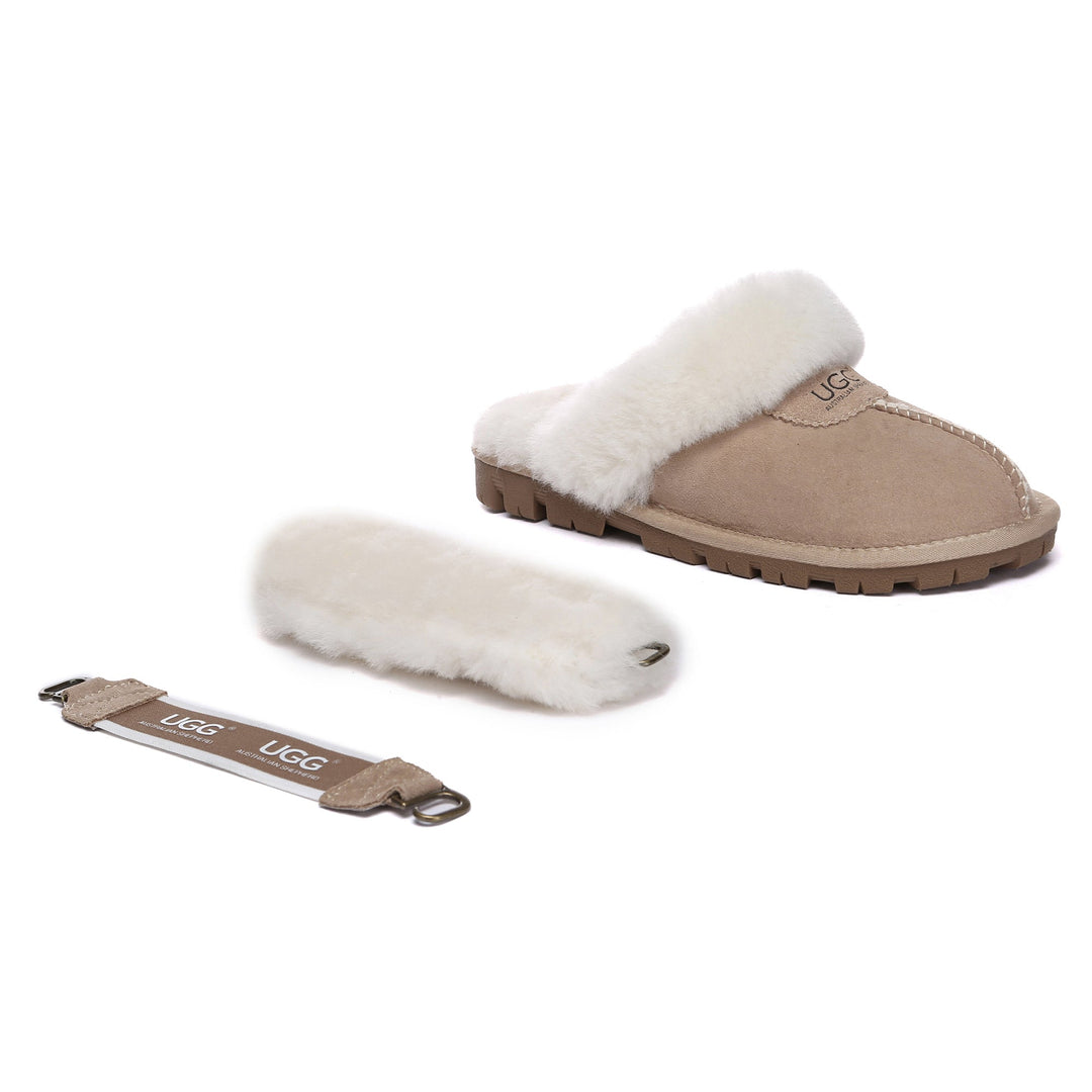 Removable Slingback Waffle Fluffy UGG Slippers - UGG Direct Online