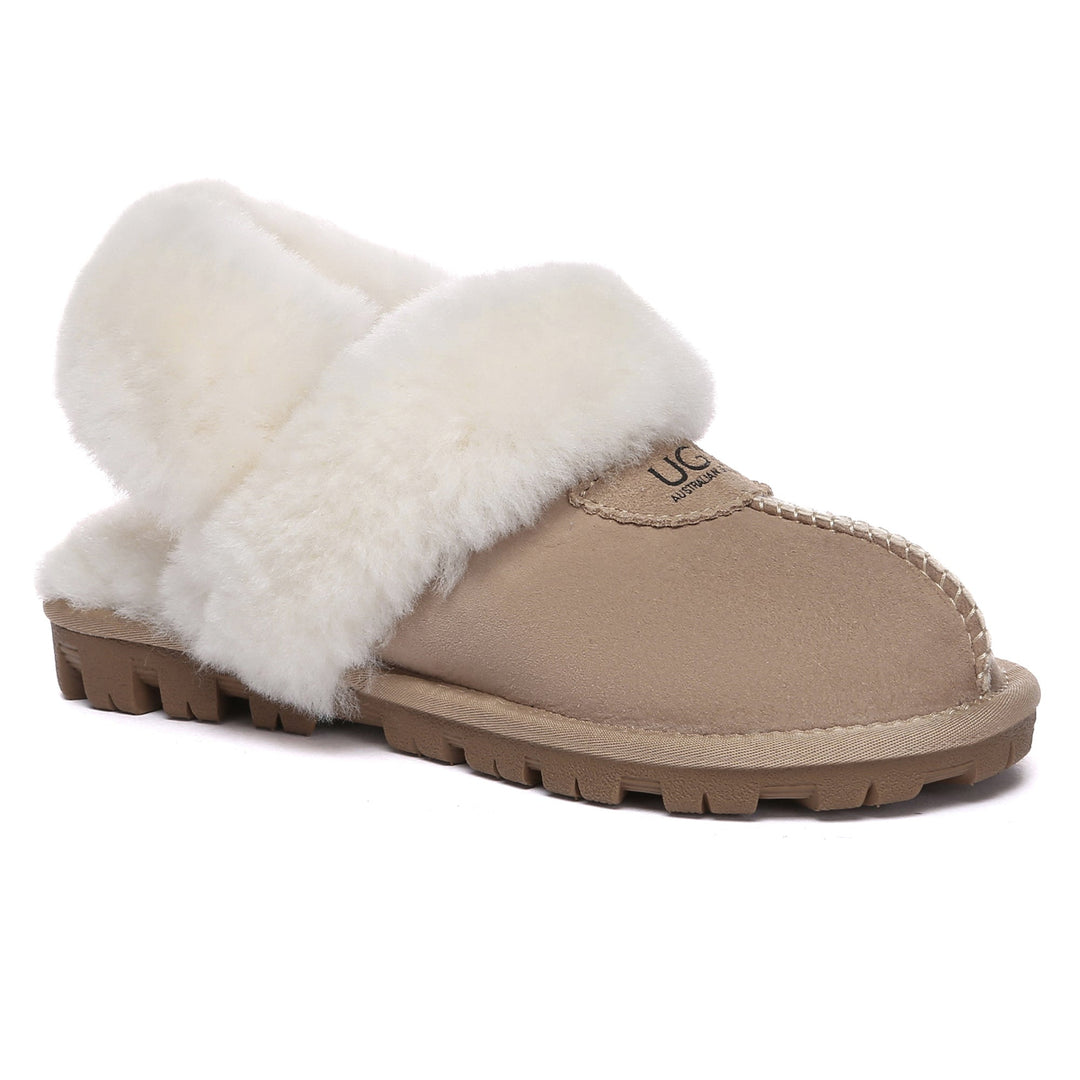 Removable Slingback Waffle Fluffy UGG Slippers - UGG Direct Online