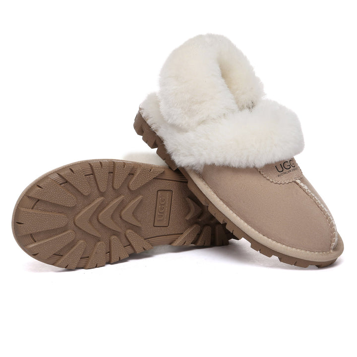 Removable Slingback Waffle Fluffy UGG Slippers - UGG Direct Online