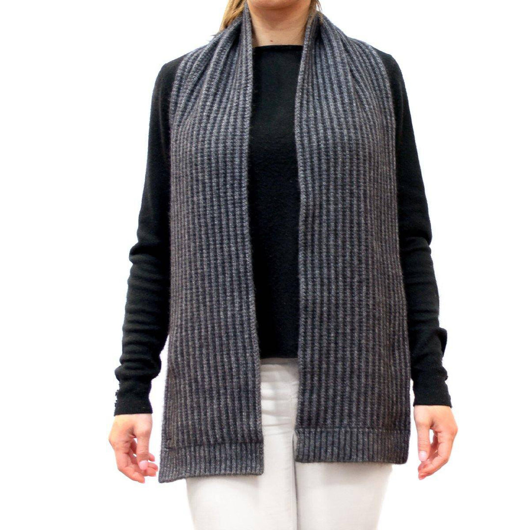 Ribbed Pattern Possum Merino Wool Scarf - Grey - UGG Direct Online