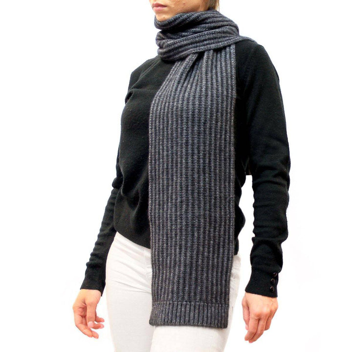 Ribbed Pattern Possum Merino Wool Scarf - Grey - UGG Direct Online