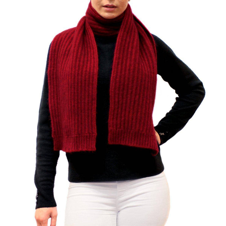 Ribbed Pattern Possum Merino Wool Scarf - Red - UGG Direct Online