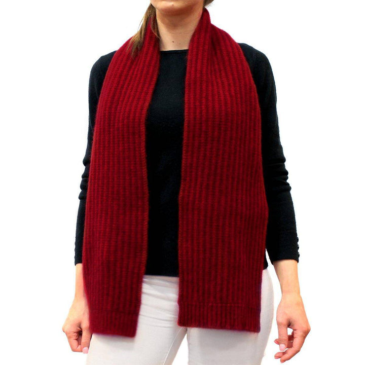 Ribbed Pattern Possum Merino Wool Scarf - Red - UGG Direct Online
