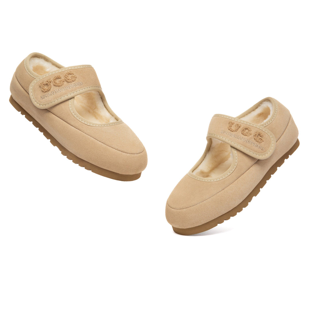 Kids Adjustable Strap Mary Jane UGG Slippers