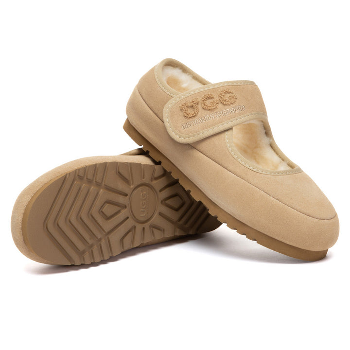 Kids Adjustable Strap Mary Jane UGG Slippers