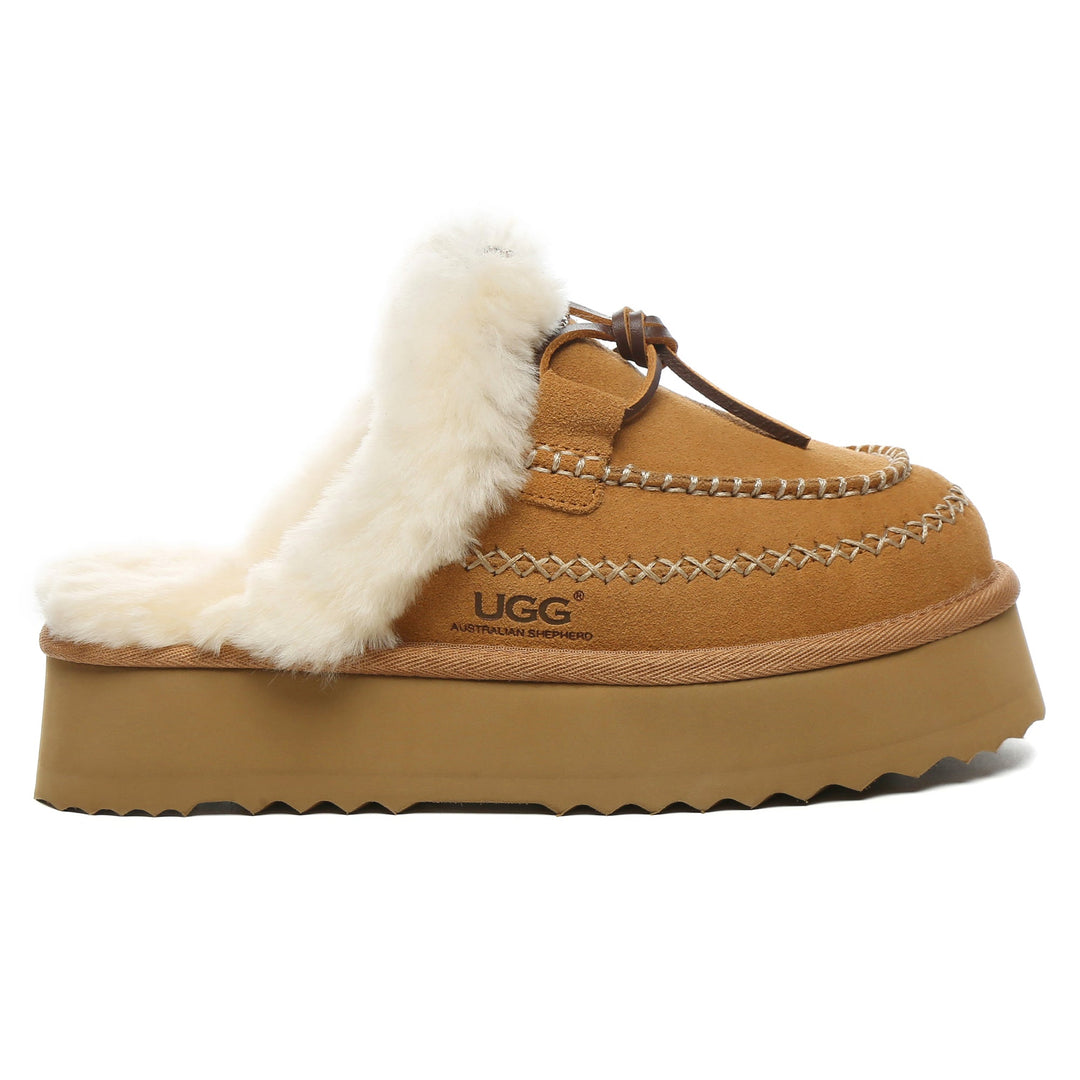Santana Stitch Platform Scuffs Slippers - UGG Direct Online