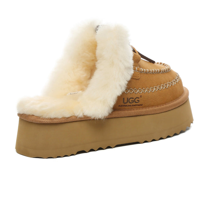 Santana Stitch Platform Scuffs Slippers - UGG Direct Online