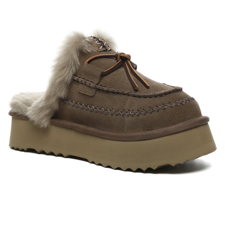 Santana Stitch Platform Scuffs Slippers - UGG Direct Online