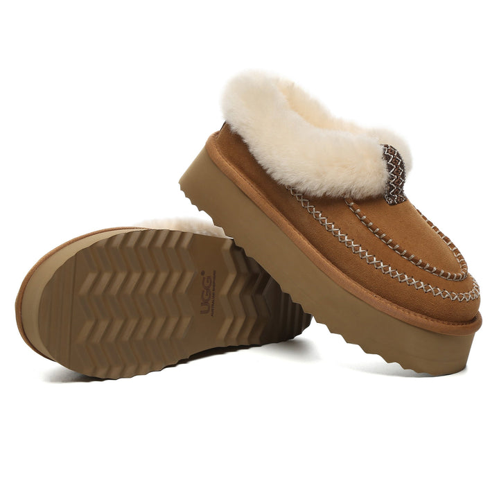 Santana Stitch UGG Ankle Platform Slippers - UGG Direct Online