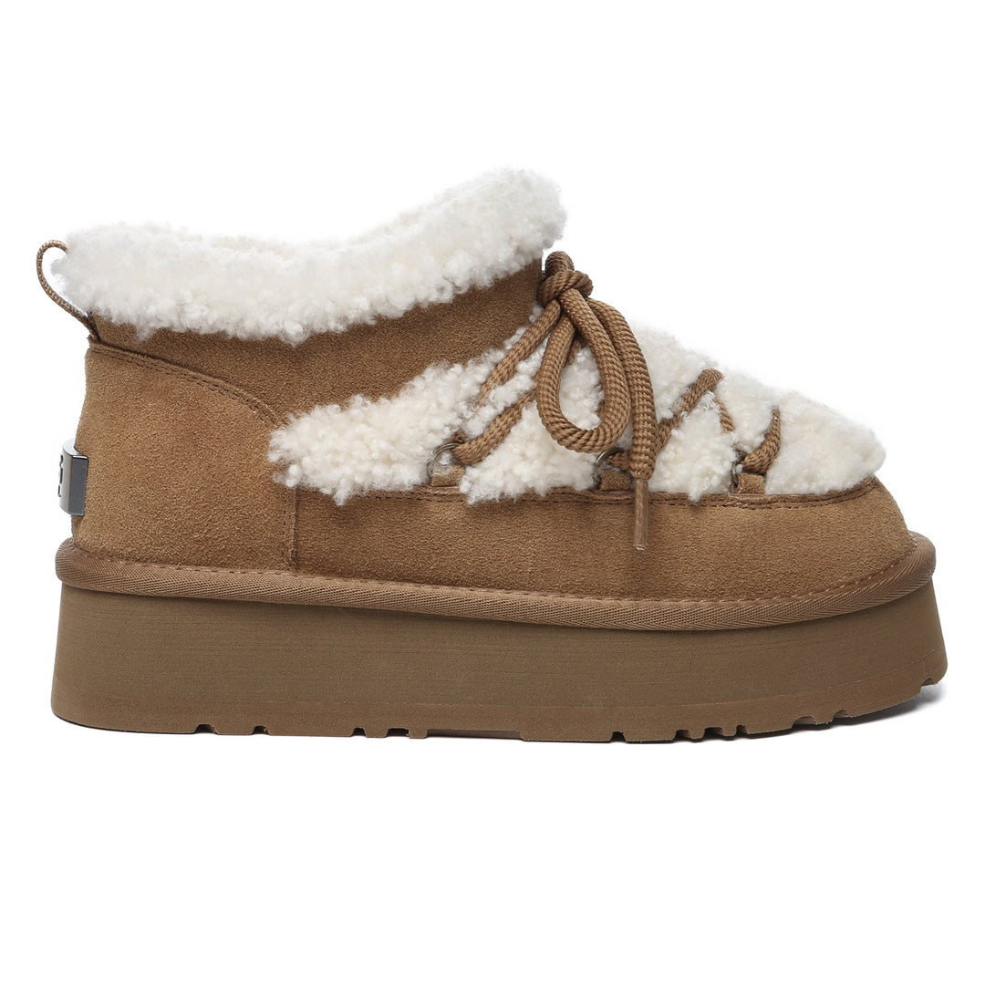 Shearling Lace UGG Mini Platform Boots - UGG Direct Online