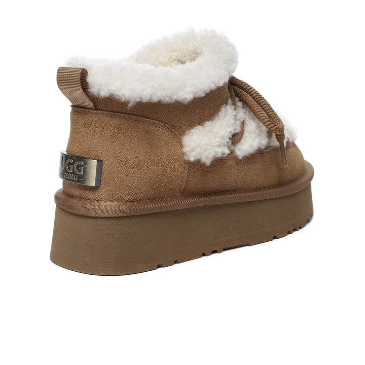 Shearling Lace UGG Mini Platform Boots - UGG Direct Online