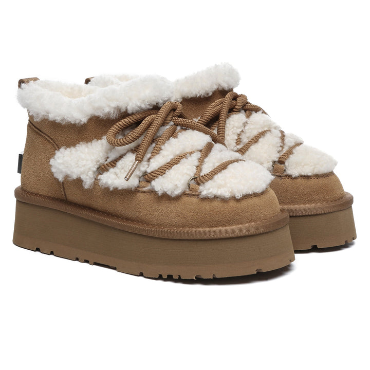 Shearling Lace UGG Mini Platform Boots - UGG Direct Online