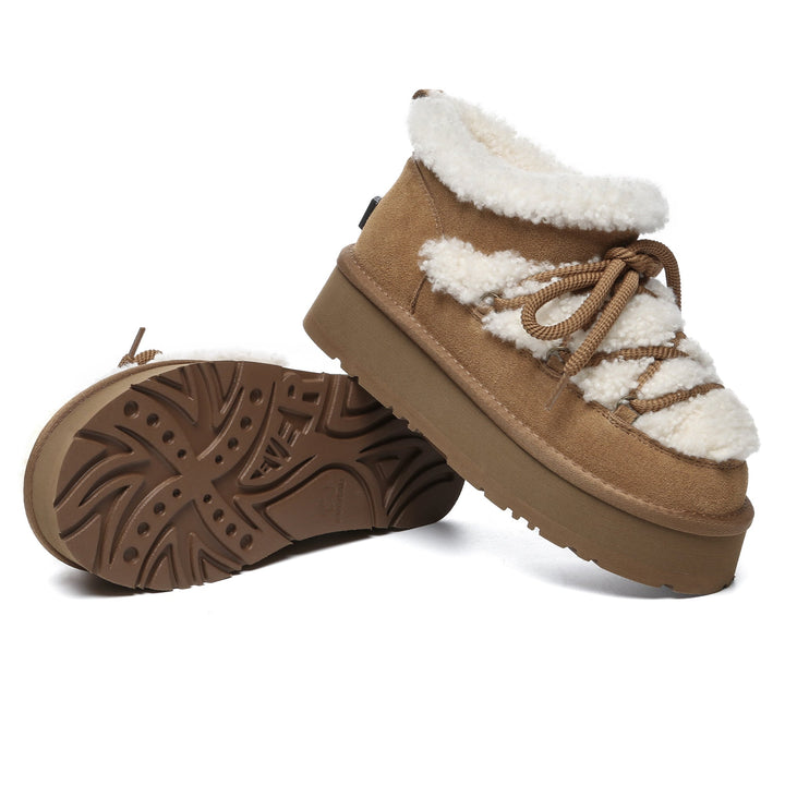 Shearling Lace UGG Mini Platform Boots - UGG Direct Online