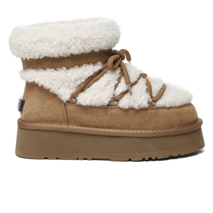 Shearling Lace UGG Platform Boots - UGG Direct Online