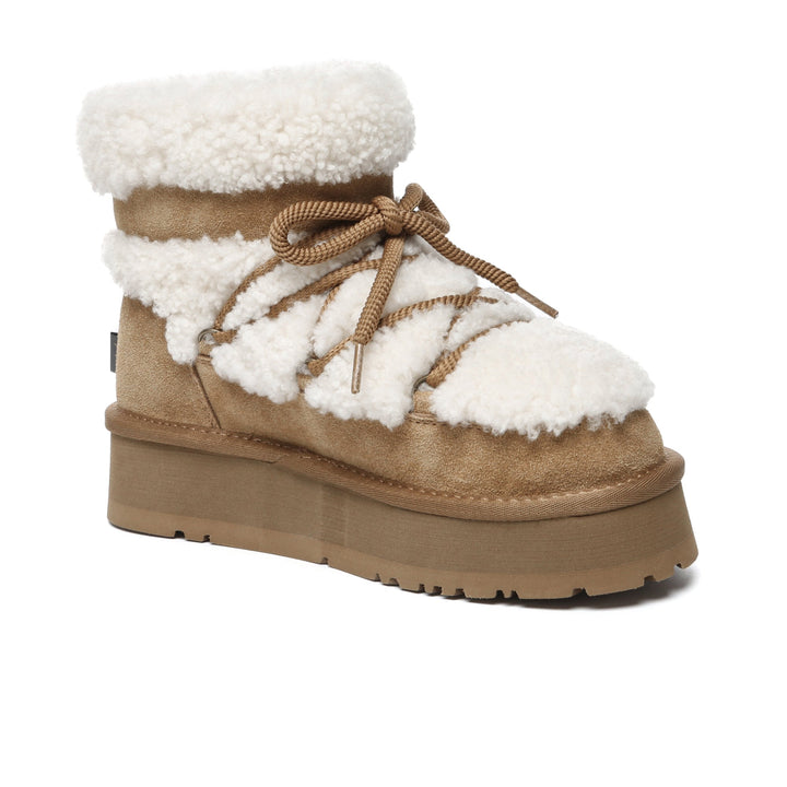 Shearling Lace UGG Platform Boots - UGG Direct Online