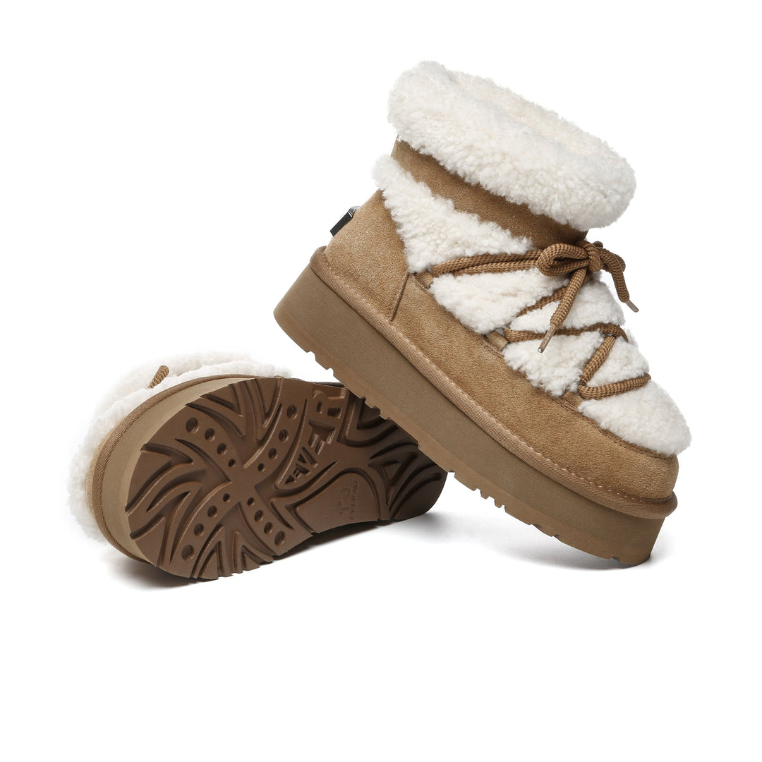 Shearling Lace UGG Platform Boots - UGG Direct Online