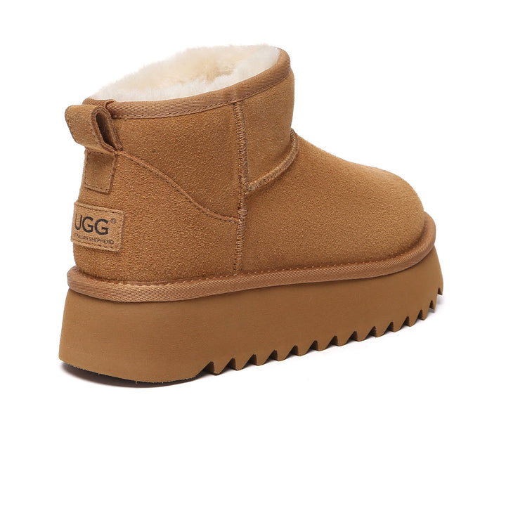 Shearling Logo Ultra Mini Platform UGG Boots - UGG Direct Online