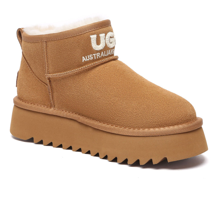 Shearling Logo Ultra Mini Platform UGG Boots - UGG Direct Online