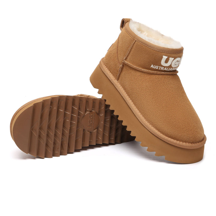 Shearling Logo Ultra Mini Platform UGG Boots - UGG Direct Online