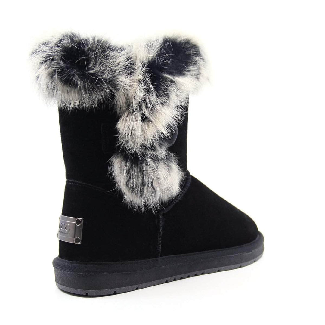 Short Button Fur UGG Boots - UGG Direct Online