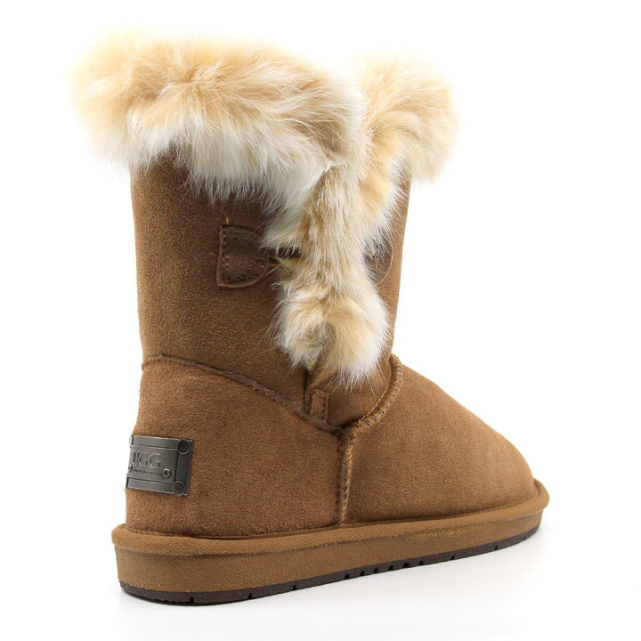 Short Button Fur UGG Boots - UGG Direct Online
