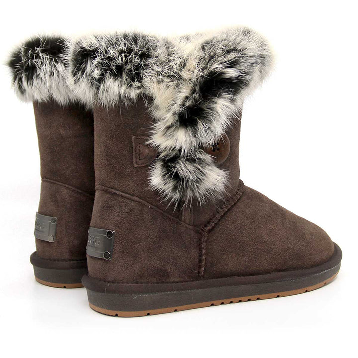 Short Button Fur UGG Boots - UGG Direct Online