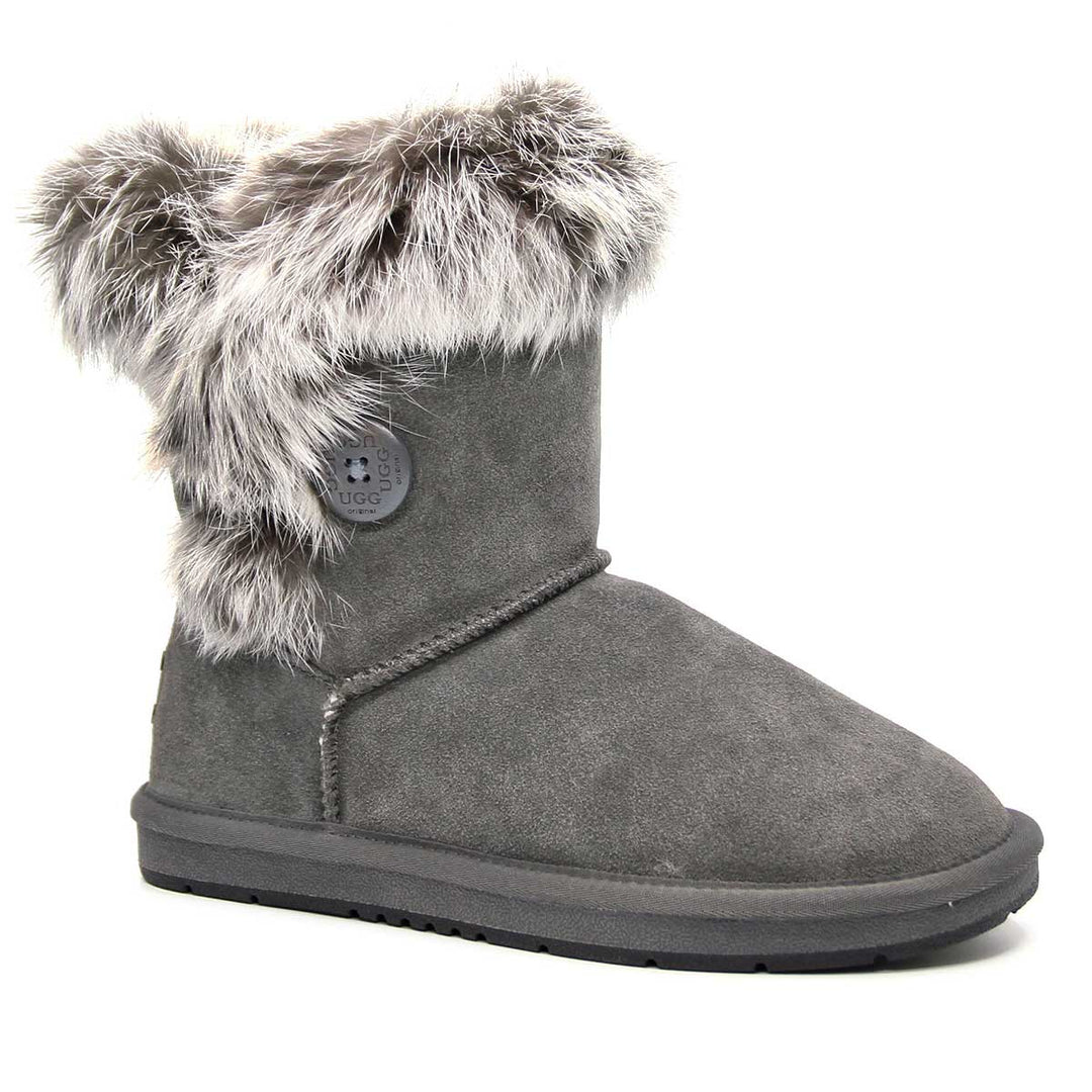 Short Button Fur UGG Boots - UGG Direct Online