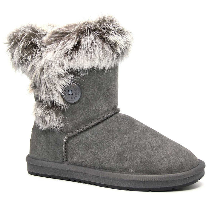 Short Button Fur UGG Boots - UGG Direct Online