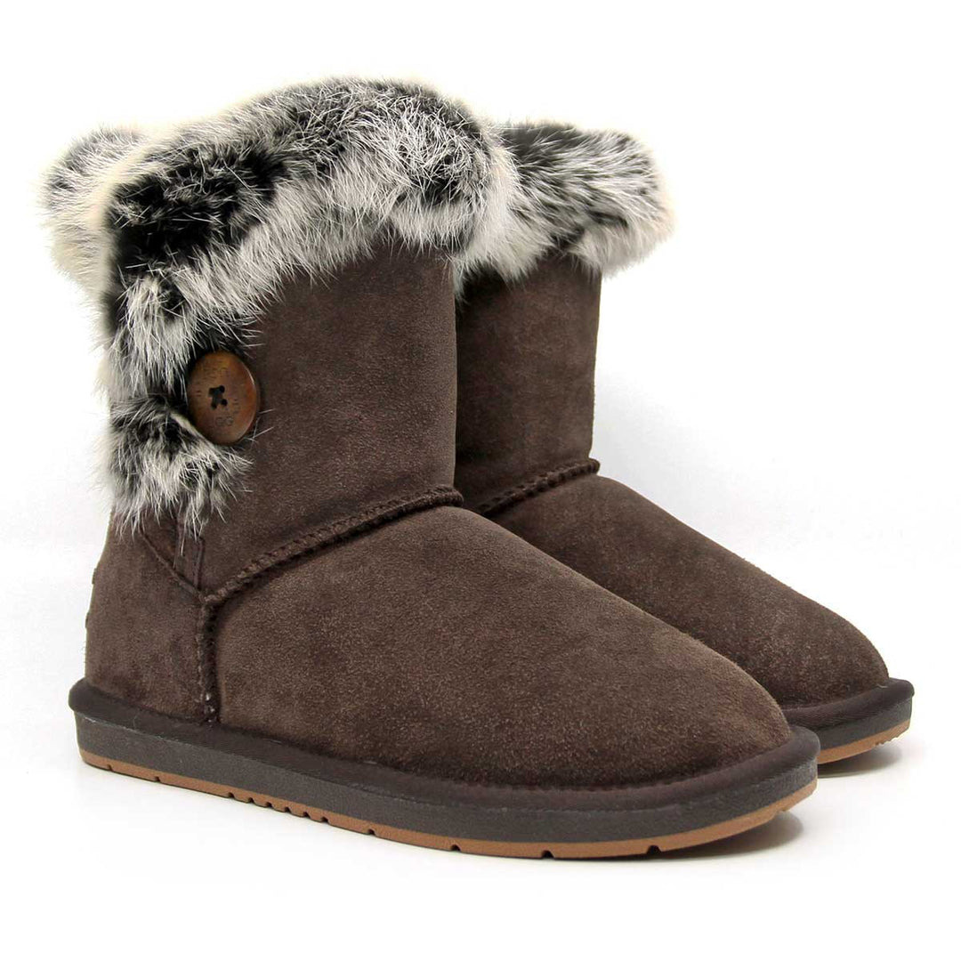 Short Button Fur UGG Boots - UGG Direct Online