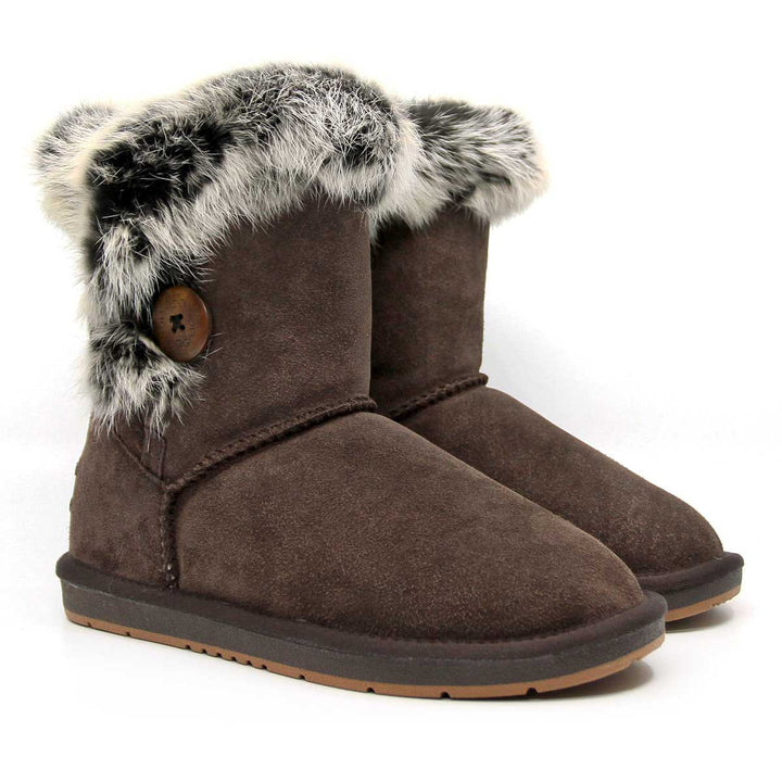 Short Button Fur UGG Boots - UGG Direct Online