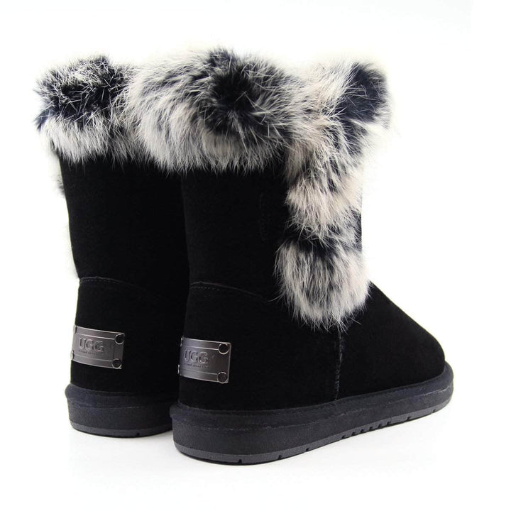 Short Button Fur UGG Boots - UGG Direct Online