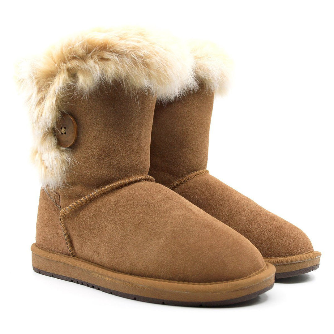 Short Button Fur UGG Boots - UGG Direct Online