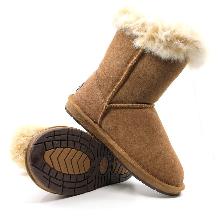Short Button Fur UGG Boots - UGG Direct Online