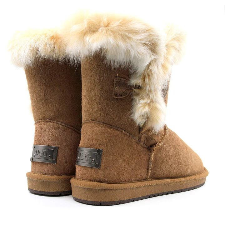 Short Button Fur UGG Boots - UGG Direct Online