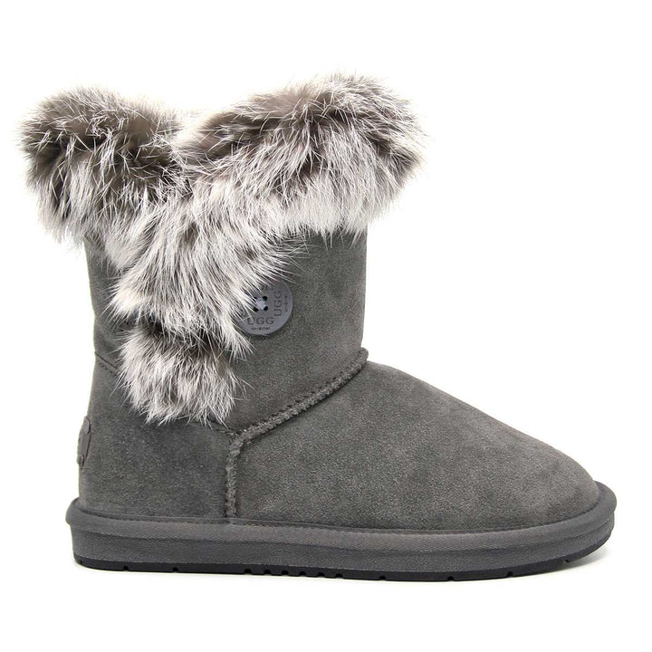 Short Button Fur UGG Boots - UGG Direct Online
