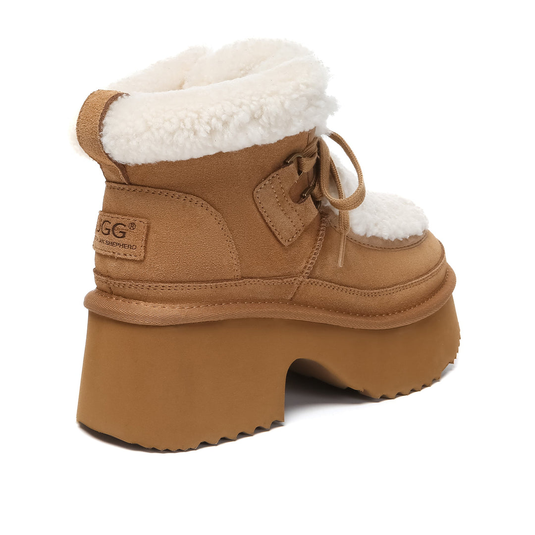 UGG Platform Lace-up Shearling Upper Boots - UGG Direct Online
