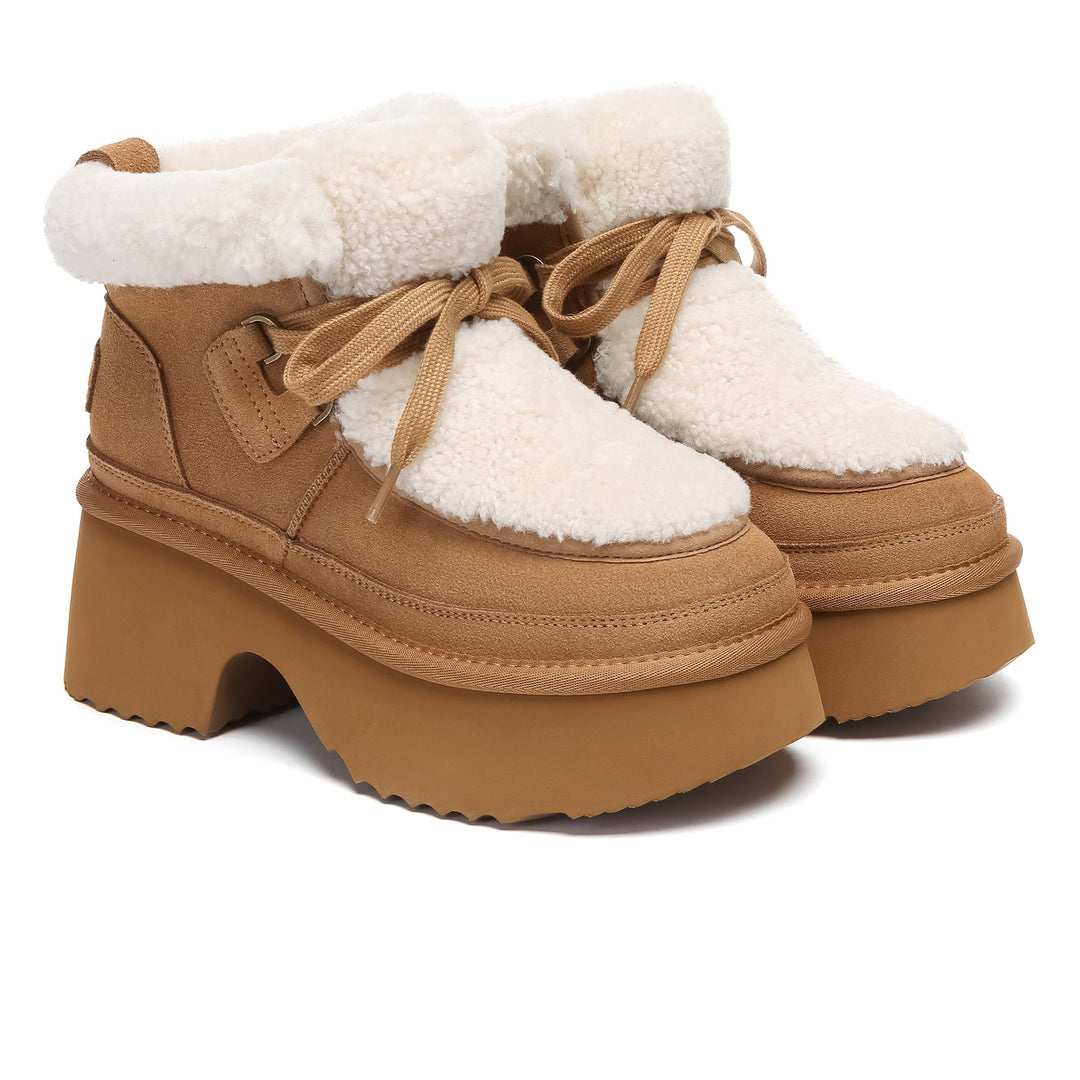 UGG Platform Lace-up Shearling Upper Boots - UGG Direct Online