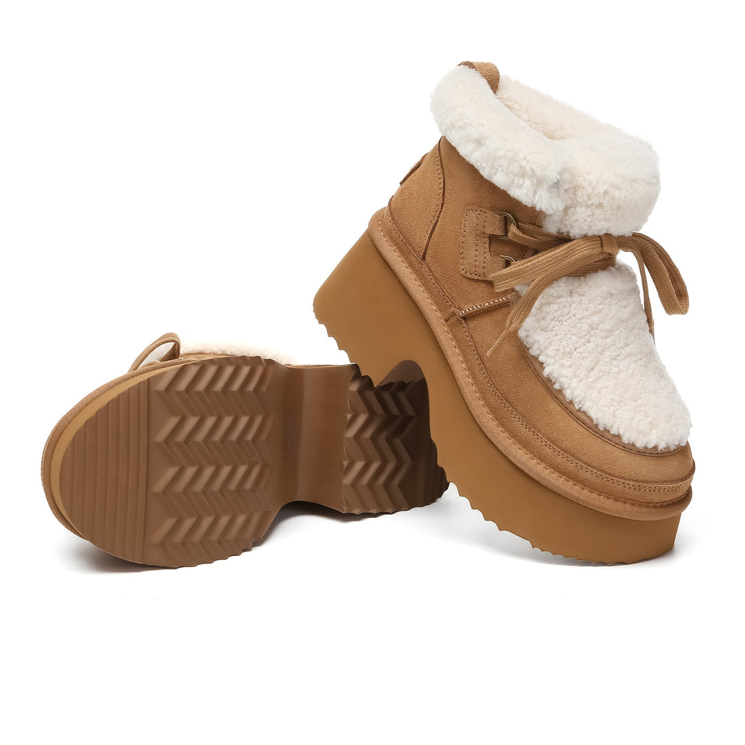 UGG Platform Lace-up Shearling Upper Boots - UGG Direct Online
