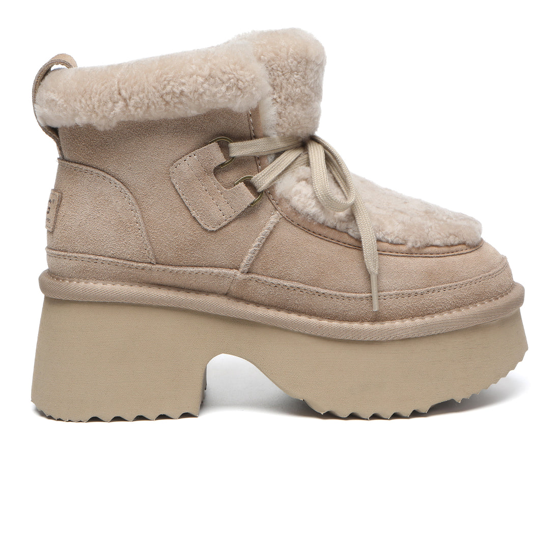 UGG Platform Lace-up Shearling Upper Boots - UGG Direct Online