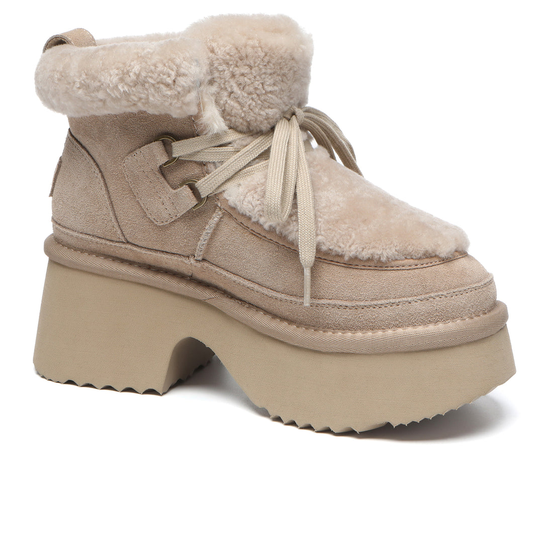 UGG Platform Lace-up Shearling Upper Boots - UGG Direct Online