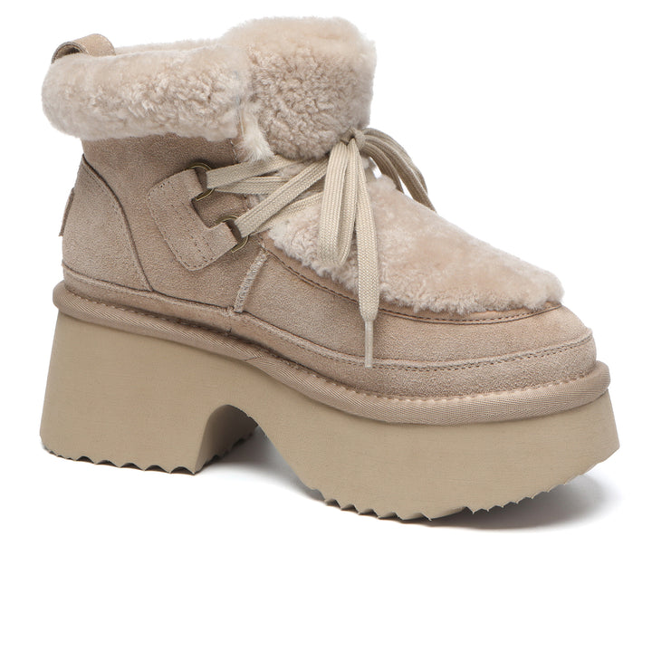UGG Platform Lace-up Shearling Upper Boots - UGG Direct Online